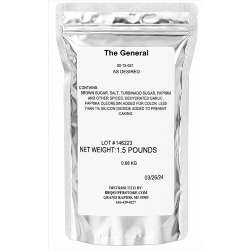 White packaging with black text on a white background