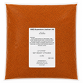 Bag of BBQ Superstore Justice 4 All seasoning with a label on an orange background