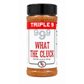 Spice jar with 'Triple 9' label on a white background
